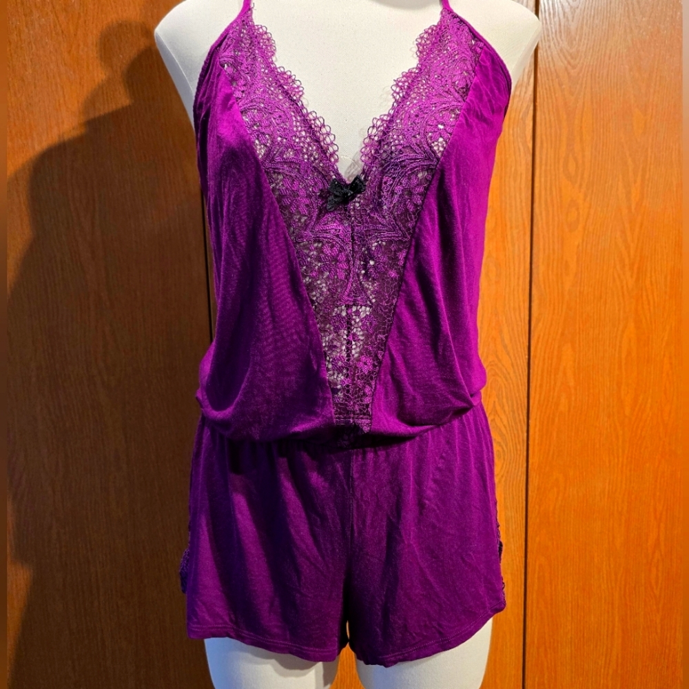Lace purple pjamma romper